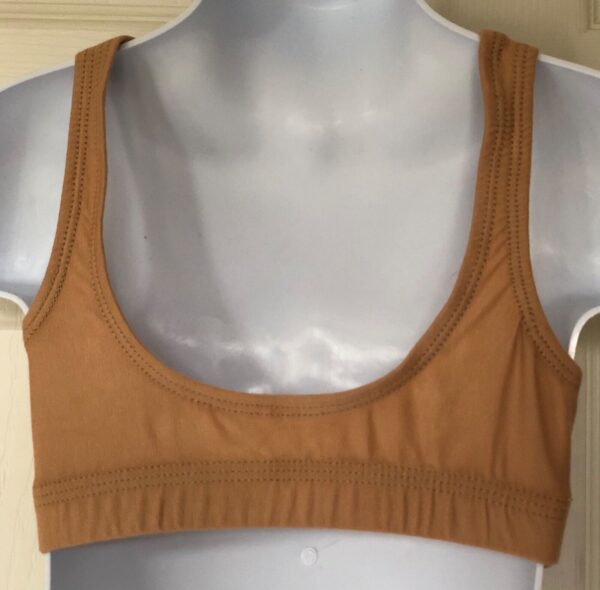 GK Elite SPORTS BRA CHILD MEDIUM Scoop Back Style #1466 GYM, DANCE Natural CM - Image 2