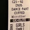 GK ELITE JAZZ GIRLS SMALL BLACK MICROFIBER CUFFED DANCE DRESS  PANTS Sz  S - Image 7