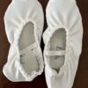GK Elite GK21 CHILD SIZE 12 SHOE NYLON/SUEDE SOLE GYMNASTIC DANCE SLIPPERS WHITE - Image 2