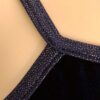 GK DANCE JAZZ TOP GIRLS LARGE BLUE VELVET FOIL CRISSCROSS STRAPS CAMISOLE SZ L - Image 2