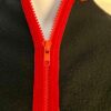GK ICE SKATE JACKET ADULT SMALL BLACK FLEECE RED VELVET TRIM RELAX FIT ZIP SZ S - Image 2