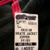 GK ICE SKATE JACKET ADULT SMALL BLACK FLEECE RED VELVET TRIM RELAX FIT ZIP SZ S - Image 6
