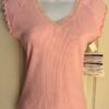 GK "GYMNAST STAR" JEWELED ADULT MEDIUM CAP SLV RIBBED COTTON LACE TOP TEE Sz M