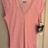GK "GYMNAST STAR" JEWELED ADULT MEDIUM CAP SLV RIBBED COTTON LACE TOP TEE Sz M - Image 7