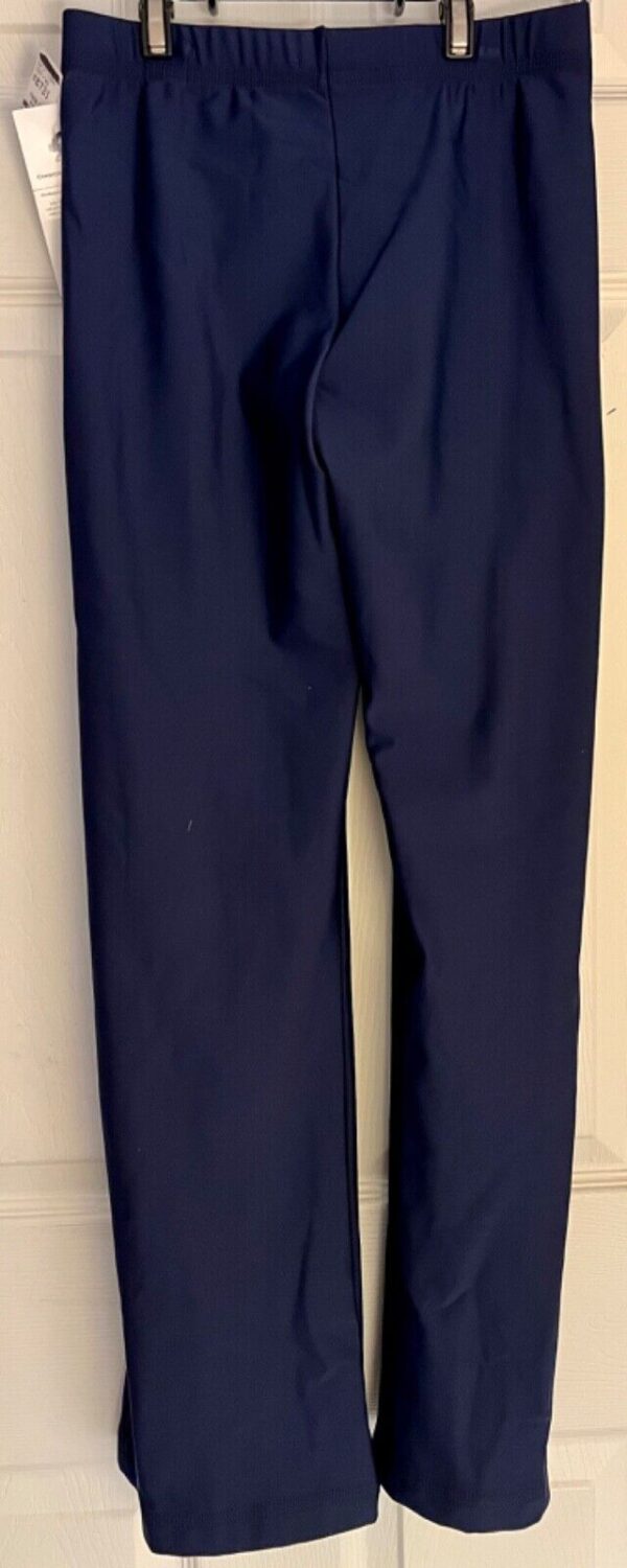 GK NAVY WARM-UP PANTS CHILD LARGE DRY TECH LOW RISE FITTED GYNMNASTS CHEER Sz L - Image 6