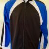 GK BLACK DRYTECH ADULT SMALL UNISEX ROYAL WHITE ACCENT ATHLETE WARM UP JACKET AS