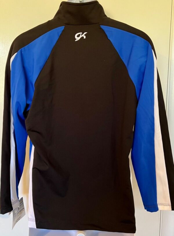 GK BLACK DRYTECH ADULT SMALL UNISEX ROYAL WHITE ACCENT ATHLETE WARM UP JACKET AS - Image 5