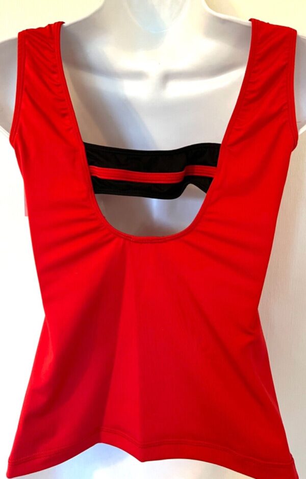 GK DANCE JAZZ CHEER ADULT SMALL RED DRY TECH NYLON/SPANDEX TANK TOP Sz AS NWT! - Image 5