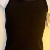 GK DANCE JAZZ CHEER GIRLS LARGE BLACK MICROFIBER  ATHLETIC CAMISOLE TOP SZ M NWT