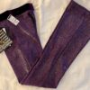 GK DANCE JAZZ PANTS CHILD MEDIUM PURPLE VELVET FOIL WAISTBAND HIP HUGGERS Sz CM - Image 2