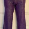 GK DANCE JAZZ PANTS CHILD MEDIUM PURPLE VELVET FOIL WAISTBAND HIP HUGGERS Sz CM - Image 3