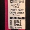 GK CHEER CAPRI PANTS SIZE GIRLS SMALL COTTON/SPANDEX PINK TRIM BLACK SZS NWT! - Image 6