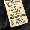 GK ELITE DANCE JAZZ GIRLS MEDIUM BLACK MICROFIBER CUFFED DANCE DRESS PANTS Sz M - Image 6