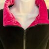 GK BLACK FLEECE ICE SKATE PULLOVER ADULT SMALL CONTRAST PINK VELVET COLLAR SZ S - Image 2