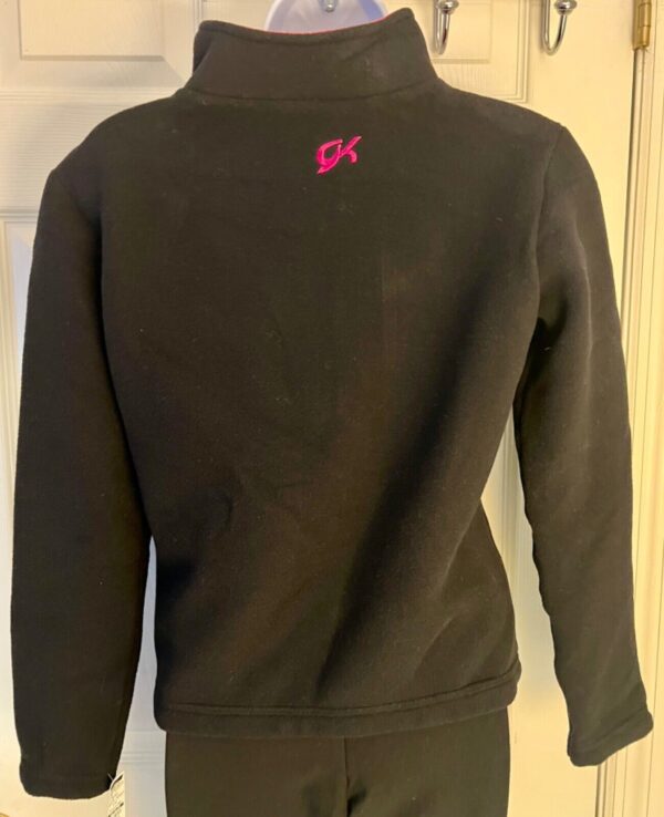 GK BLACK FLEECE ICE SKATE PULLOVER ADULT SMALL CONTRAST PINK VELVET COLLAR SZ S - Image 4