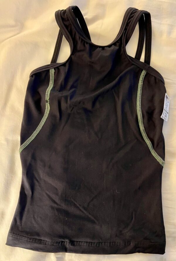 GK DANCE JAZZ CHILD LARGE BLACK NYLON/SPANDEX DRY TECH ATHLETIC TANK TOP SZ M - Image 7