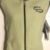 GK FLEECE VEST LADIES LARGE "GYMNASTICS" LOGO AVALANCHE WEAR OLIVE GREEN SZ L