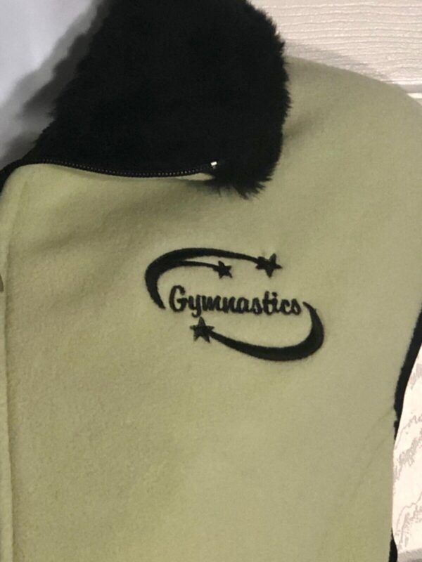 GK FLEECE VEST LADIES LARGE "GYMNASTICS" LOGO AVALANCHE WEAR OLIVE GREEN SZ L - Image 3