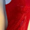 GK DANCE JAZZ ADULT SMALL RED SPARKLE HOLOGRAM BLACK X-BACK PIPING CAMI TOP AS - Image 3