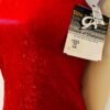 GK DANCE JAZZ ADULT SMALL RED SPARKLE HOLOGRAM BLACK X-BACK PIPING CAMI TOP AS - Image 4