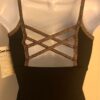GK DANCE JAZZ LADIES SMALL BLACK MICROFIBER FOIL STRAPPY BACK CAMISOLE TOP Sz AS - Image 4