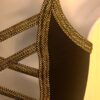 GK DANCE JAZZ LADIES SMALL BLACK MICROFIBER FOIL STRAPPY BACK CAMISOLE TOP Sz AS - Image 5
