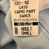 GK 'DANCE' GRAPHIC LADIES SMALL  LIGHT BLUE COT/SPANDEX DANCE CAPRI PANTS Sz AS - Image 3