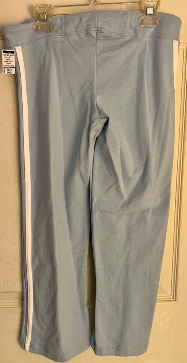 GK 'DANCE' GRAPHIC LADIES SMALL  LIGHT BLUE COT/SPANDEX DANCE CAPRI PANTS Sz AS - Image 8