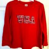 KAVIO! GK "USA" GYMNASTICS PRINT UNISEX CHILD X-SMALL LgS RED COTTON T-SHIRT XS - Image 2