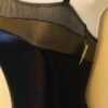 GK DANCE LADIES SMALL ASYM BLACK SPARKLE GOLD SILVER FOIL JAZZ LEOTARD Sz AS - Image 4
