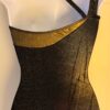 GK DANCE LADIES SMALL ASYM BLACK SPARKLE GOLD SILVER FOIL JAZZ LEOTARD Sz AS - Image 8