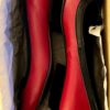 HOBBS UK Women's Shoes Court Size EUR 38 US  RED LEATHER BLACK PATENT TRIM EUC! - Image 5