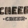 GK CHEER TANK TOP GIRLS SMALL WHITE COTTON GLITTER LETTER BLACK STITCH CS NWT! - Image 3