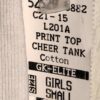 GK CHEER TANK TOP GIRLS SMALL WHITE COTTON GLITTER LETTER BLACK STITCH CS NWT! - Image 5