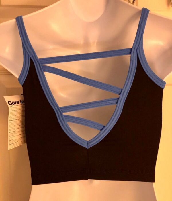 GK ELITE JAZZ DANCE CHEER GIRLS LARGE BLACK MICROFIBER CAMISOLE CROP TOP Sz L - Image 5