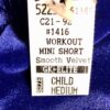 GK CHILD MEDIUM WORKOUT SHORTS PURPLE VELVET CHEER DANCE GYMNASTIC Sz CM NWT - Image 3