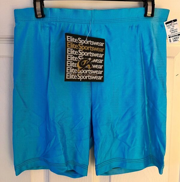 GK WORKOUT SHORTS LADIES SMALL BLUE NYLON/SPANDEX DANCE CHEER GYMNASTICS SZ S - Image 4