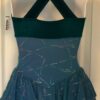 GK GREEN HALTER LADIES X-SMALL BEADED VELVET ICE FIGURE SKATE DRESS Sz AXS NWT! - Image 3