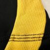 GK CHEER CHILD SMALL MICRO MINI BLACK NYLON YELLOW MESH GYM WORKOUT SHORTS SZ S - Image 3