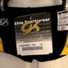 GK CHEER CHILD SMALL MICRO MINI BLACK NYLON YELLOW MESH GYM WORKOUT SHORTS SZ S - Image 5