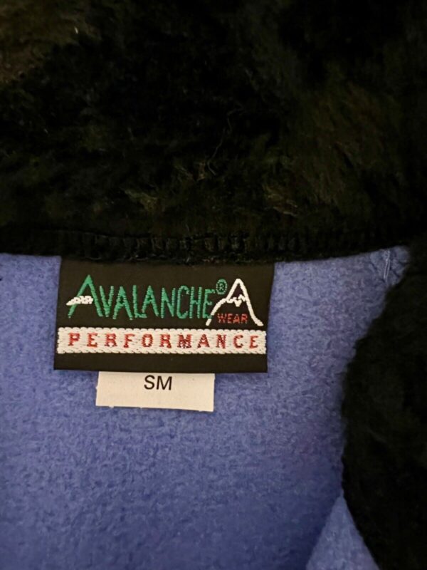 AVALANCHE "CHEER"  GIRLS SMALL OCEAN BLUE FLEECE BLACK FAUX FUR COLLAR JACKET S - Image 9