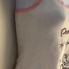 GK CAMI PJ TOP ADULT LARGE â€˜PURRFECT DANCERâ€™ WHITE COTTON PINK LACE STRAP Sz AL - Image 2