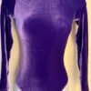 GK LgSLV LADIES SMALL CLASSIC SOLID PURPLE VELVET GYMNASTS DANCE LEOTARD Sz AS