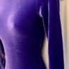 GK LgSLV LADIES SMALL CLASSIC SOLID PURPLE VELVET GYMNASTS DANCE LEOTARD Sz AS - Image 3