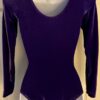 GK LgSLV LADIES SMALL CLASSIC SOLID PURPLE VELVET GYMNASTS DANCE LEOTARD Sz AS - Image 4