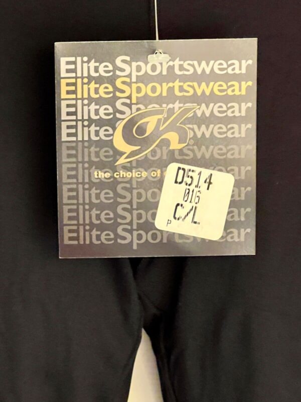 GK ELITE DANCE JAZZ CHILD LARGE BLACK NYLON JEWELED CUFFED JAZZ PANTS Sz CL NWT! - Image 2