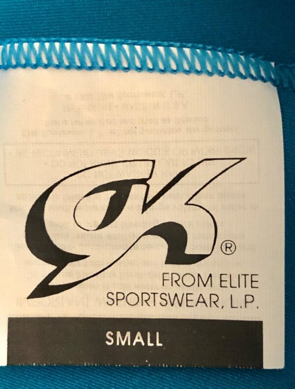 GK WORKOUT SHORTS LADIES SMALL TEAL DANCE CHEER GYMNASTICS NYLON/SPANDEX AS NWT! - Image 4