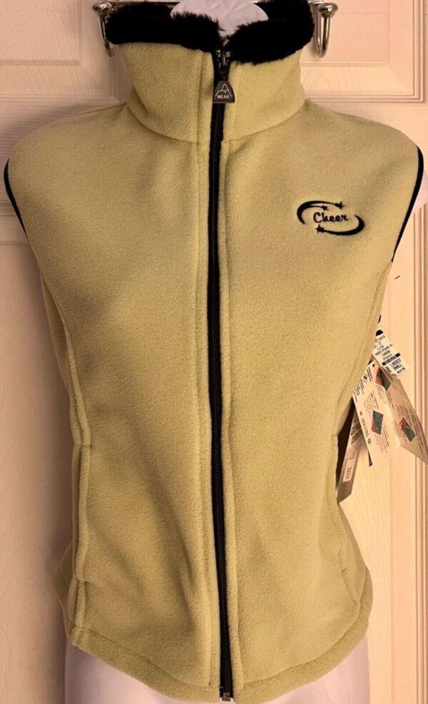 AVALANCHE WEAR PERFORMANCE GK LADIES SMALL "CHEER" LOGO FLEECE GREEN VEST SZ S - Image 2