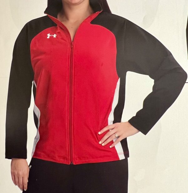 UNDER ARMOUR GK UNISEX ADULT SMALL RED BLACK WHITE DRYTECH RELAX WARM UP JACKET