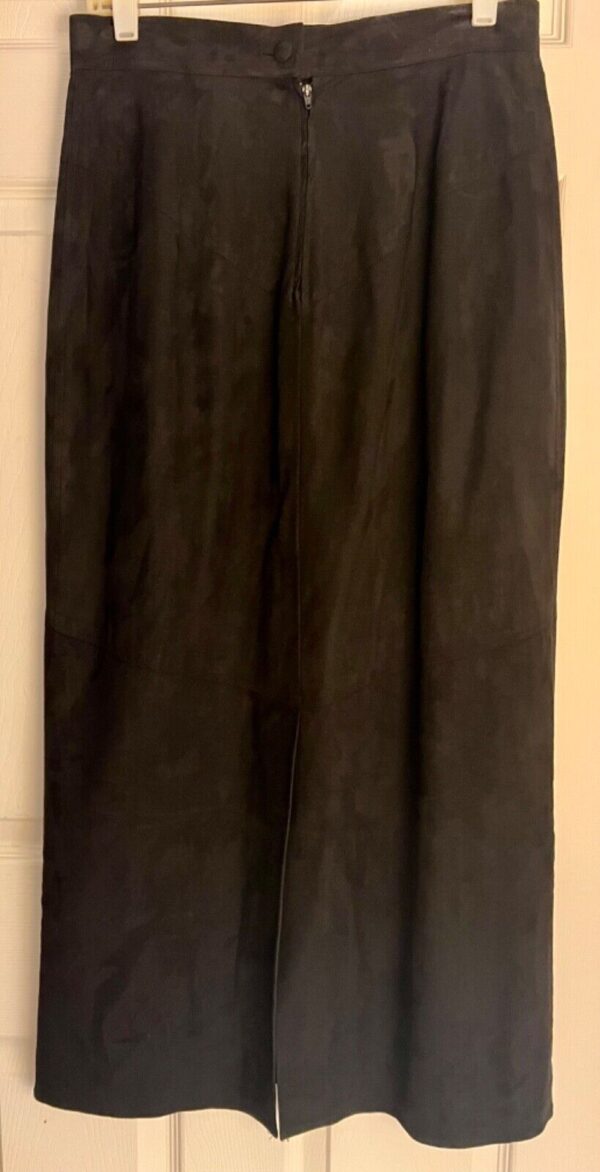 Traditional Trading Co Womens Sz 10 Long Maxi Black Faux Suede Pencil Skirt EUC! - Image 3